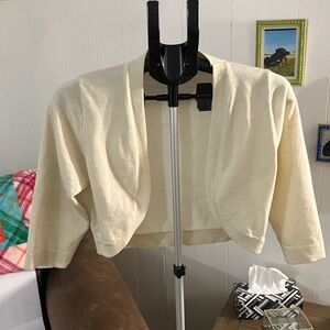 Cream Cropped Cardigan